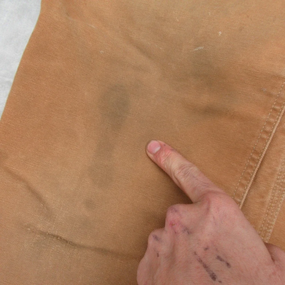 Carhartt Pants Mens 33x29 Brown‎ Canvas Duck Loose Fit Double Knee Work USA READ